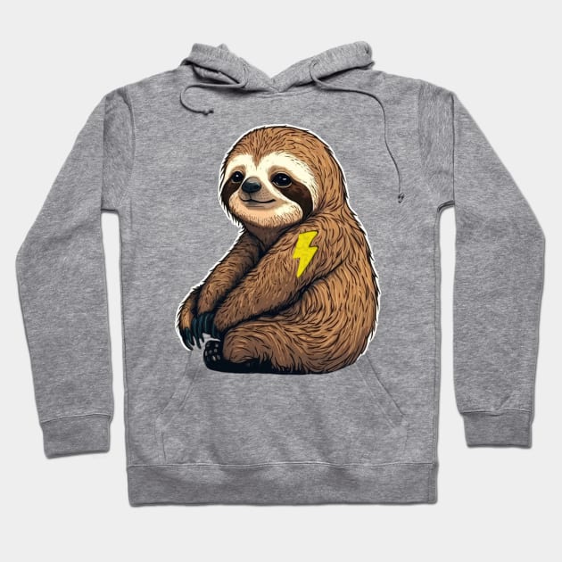 sloth flash tattoo Hoodie by Micapox